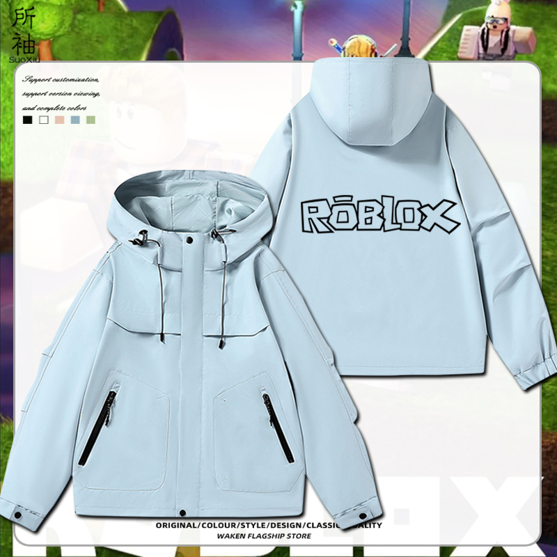 游戏ROBLOX虚拟世界周边夹克男女学生动漫春秋宽松外套学生痛衣服