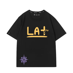 hololive动漫周边vtuber拉普拉斯同款cos短袖T恤纯棉夏半袖痛衣服