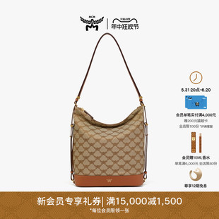 夏季 新品 MCM HIMMEL大号提花HOBO包斜挎包背提包女包双肩包