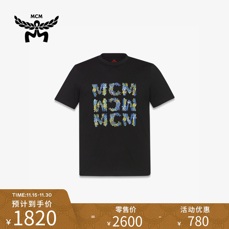 MCM COLLECTION 男女同款短袖T恤