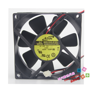 AD0824UB-A73GL 8025/ 24V 三线FG信号正品ADDA 专用散热风扇
