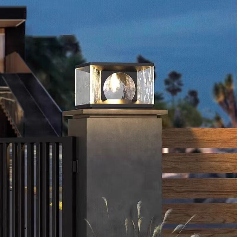 户外防水太阳能灯围墙灯柱头灯庭院灯大门led柱子灯门墩墙头顶灯