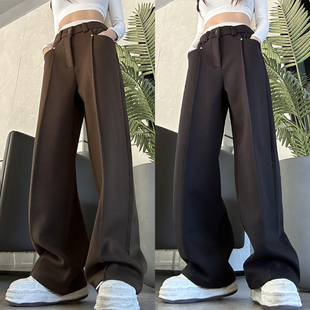 男直筒帅气长裤 春秋新款 潮流百搭简约西裤 男垂感宽松阔腿裤 休闲裤