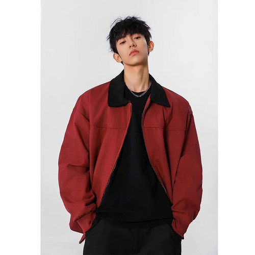 春秋工装外套男2025新款美式