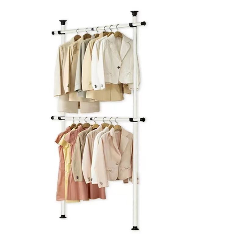 顶天立地晾衣架衣架挂衣架免打孔加粗晾衣杆家居卧室可伸缩可收纳