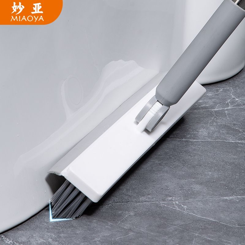 卫生间刷地刷子刮刷二合一家用厕所刷瓷砖长柄硬毛三角刷地刷子