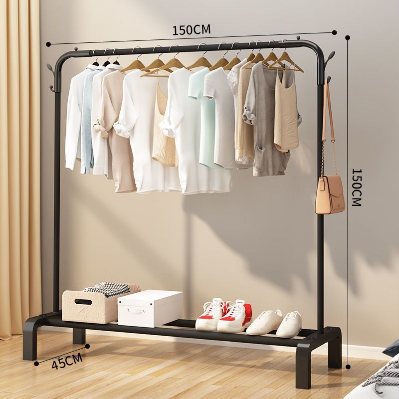 晾衣架落地卧室折叠室内立式晾衣杆阳台晒衣架伸缩单杆式挂衣架子