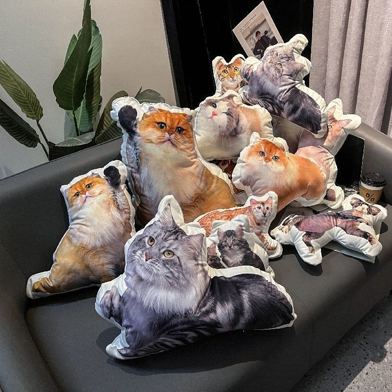 异形定制抱枕有白边人形双面来图创意娃娃宠物猫咪狗玩偶礼物靠枕