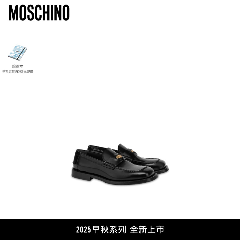 Moschino/莫斯奇诺 25早秋 女士磨砂小牛皮软皮鞋