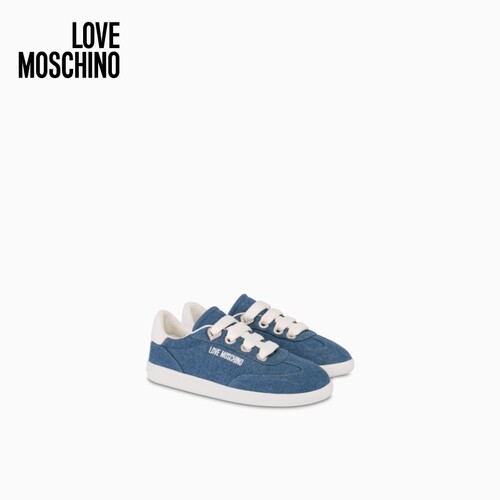 【季末特惠】Love Moschino  26早春 女士丹宁牛仔复古德训鞋