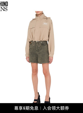 【礼物】M05CH1N0 JEANS   25早春女士泽西风尼龙裁剪风衣