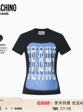【季末特惠】Moschino Jeans 26早春 女士圆领印花玩趣风格T恤
