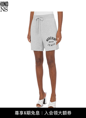 【礼物】M05CH1N0 JEANS 25早春女士字母徽标装饰针织短裤