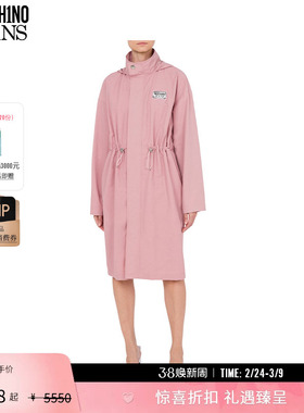 【礼物】M05CH1N0 JEANS 25早春 女士Rubber Logo棉质风衣HB