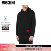 特享倒计时 标签装 Moschino 莫斯奇诺 男士 饰长袖 连帽卫衣
