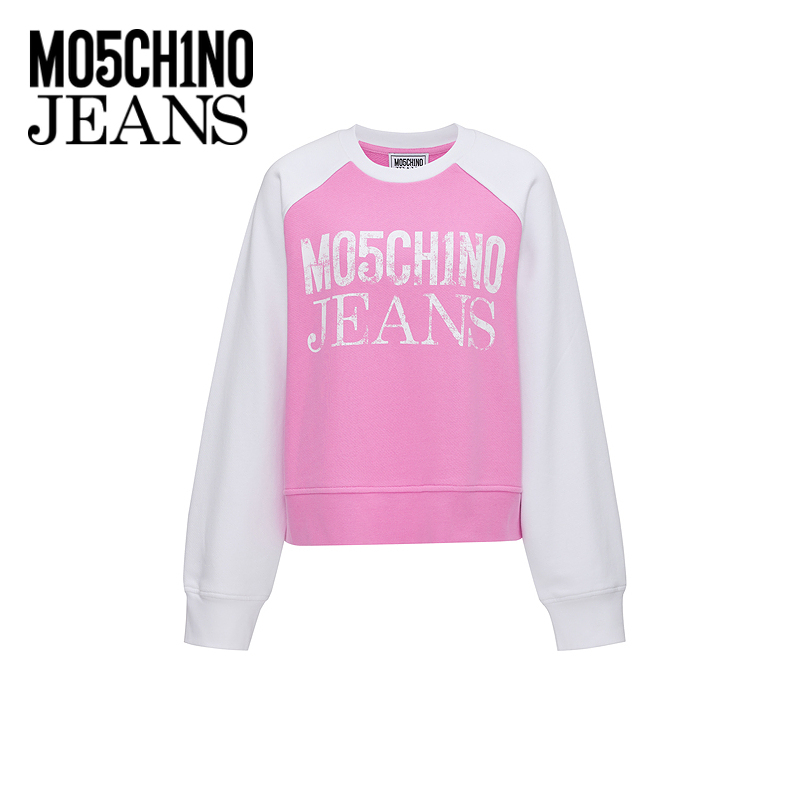M05CH1N0 JEANS  女士字母徽标休闲卫衣