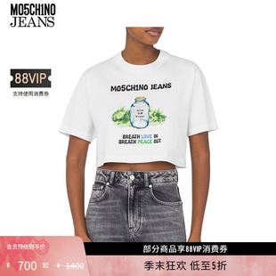 礼物低至5折 女士泽西风印花短袖 M05CH1N0 25早春 T恤 JEANS