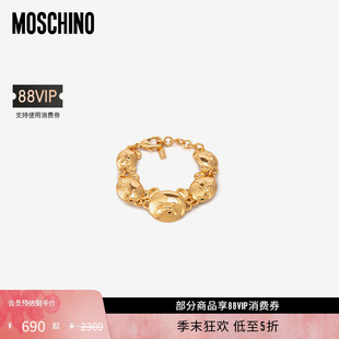 莫斯奇诺 Moschino 女士Teddy泰迪熊镀金手链 礼物低至5折