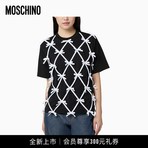 【全新上市】moschino/莫斯奇诺26早秋 女士黑色短袖T恤