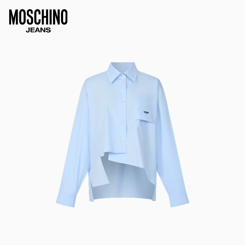 【季末特惠】Moschino Jeans  26早春 女士不规则设计衬衫