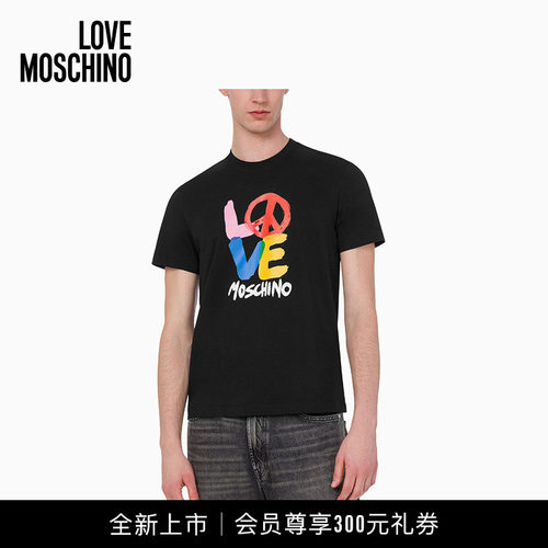 【全新上市】Love Moschino26早秋 男士印花平纹针织T恤