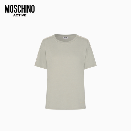 【季末特惠】Moschino Active 26早春 女士字母徽标装饰t恤