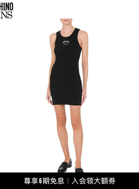 【礼物】M05CH1N0 JEANS 25春夏 徽标装饰修身连衣裙