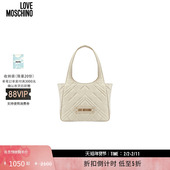 几何图案绗缝字母徽标手提包 Moschino 特享倒计时 Love
