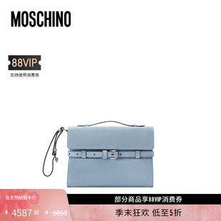 礼物低至5折 Tie Moschino 男士 Me硬壳皮革手拿包 莫斯奇诺