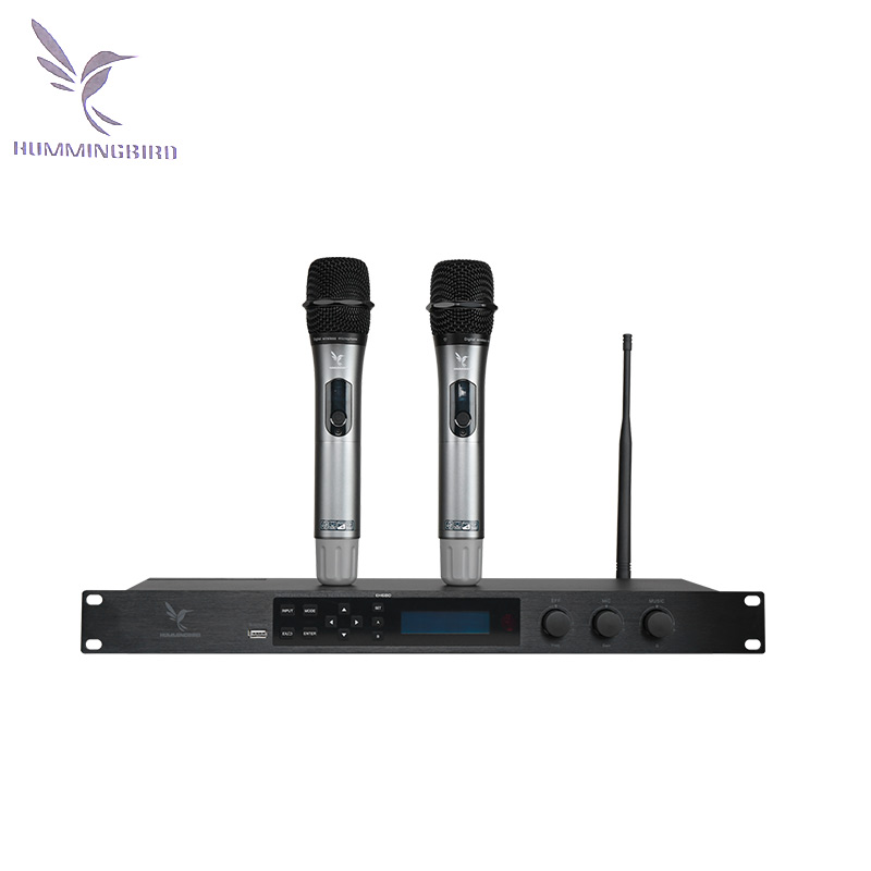 蜂鸟EH680前级效果器专业k歌带无线话筒麦克风ktv演出效果一体机