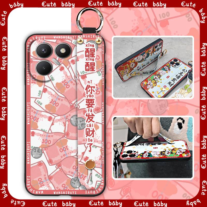 适用Tecno Pova7 4G/LJ6/Pova7 Neo手机壳奢华挂绳可爱潮流旺