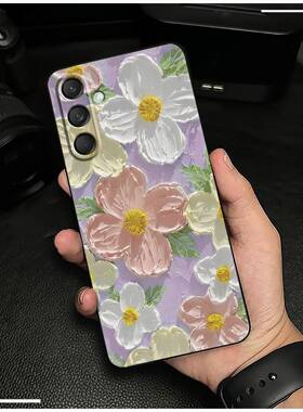 适用三星A56 5G/SM-A556B/DS手机壳个性花情侣质感硅胶全包边女