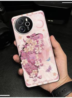 适用凌度Shark8/Blackview Oscal Tiger12手机壳油画质感奢华花