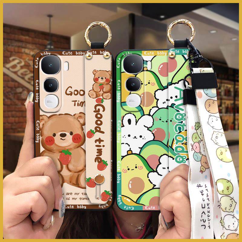 适用VIVO Y400海外版手机壳创意情侣支架个性青春可爱奢华硅胶