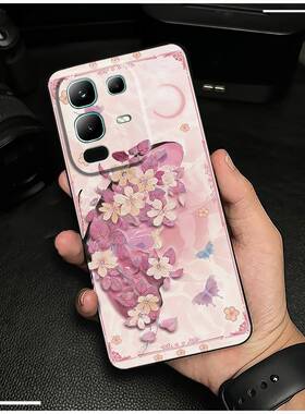 适用infinix Note50X 5G/5G+/X6857B手机壳油画防尘女花硅胶创意