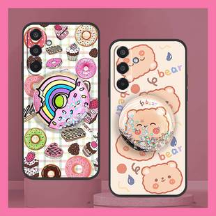 M356B手机壳个性 情侣防尘质感奢华旋转卡通 适用三星M35