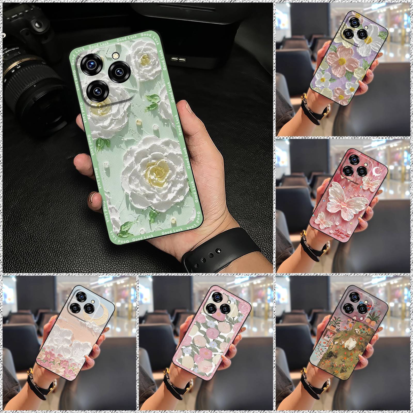 适用欧奇C50/Oukitel C50手机壳卡通花硅胶趣味情侣软壳全包边女