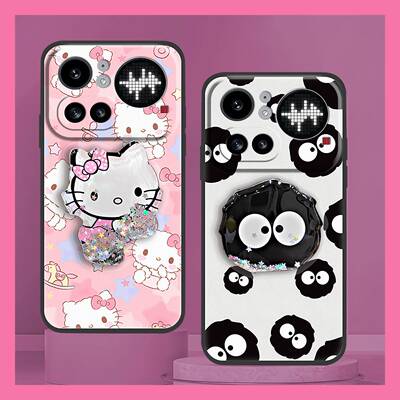 适用Nothing Phone4A Pro手机壳液态支架可爱搞怪男女款旋转流沙