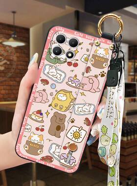 适用TCL T-Mobile-Revvl7手机壳新款动漫散热卡通挂绳硅胶奢华