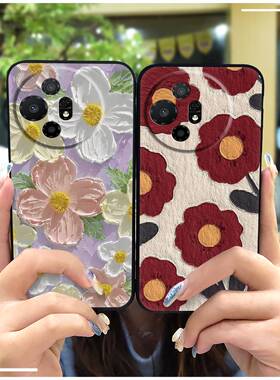 适用TCL 50XL 5G/50XL Nxtpaper 5G手机壳硅胶女个性涂鸦油画花