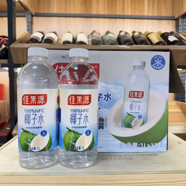 【12瓶装】9月产国产佳果源100%NFC椰子水清甜鲜爽椰子水椰青1L装,咖啡/麦片/冲饮,纯果蔬汁/纯果汁,淘宝优惠券,粉丝福利购,淘宝优惠卷