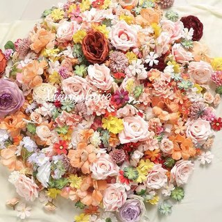 清库存 仿真小花朵混搭材料包diy手工材料头饰花环绢花婚庆布景