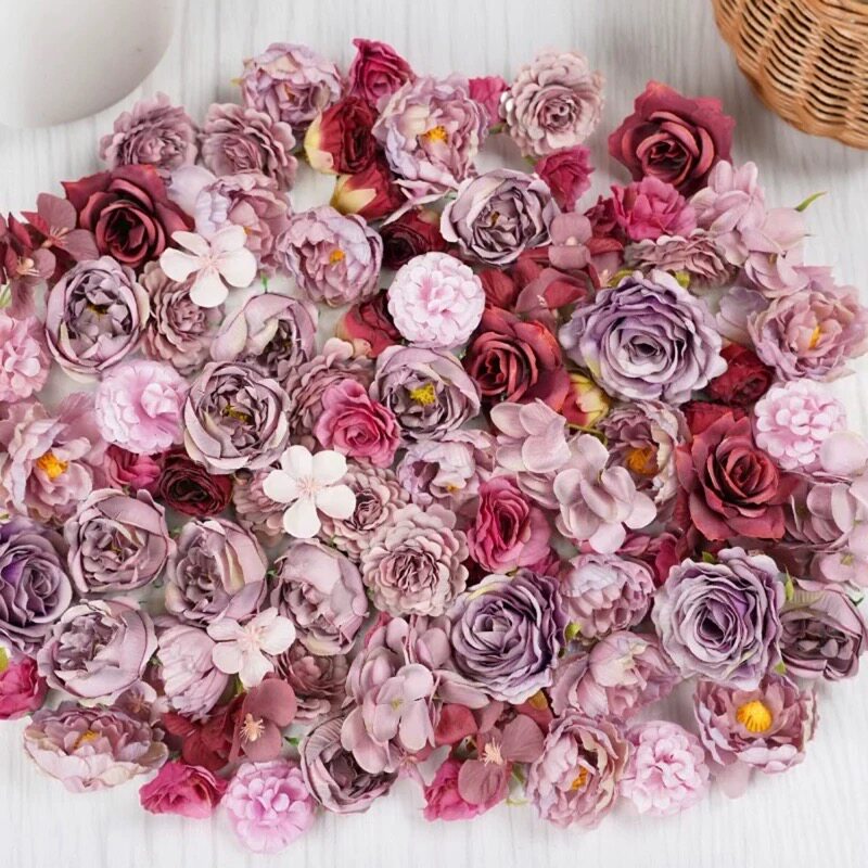 假花汉服绢花手工材料头饰仿真花墙面装饰胸花花朵装饰配件玫瑰花