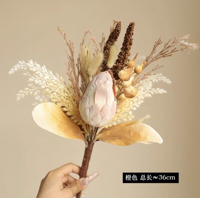Ins风仿真麦穗干花束客厅帝王花