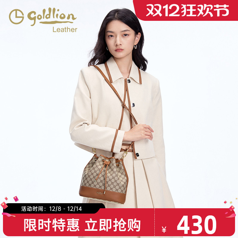 金利来单肩包印花小百搭