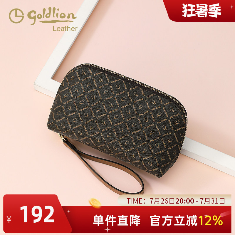 金利来复古百搭女包钱包手拿包时尚新款女士PVC印花手机包零钱包