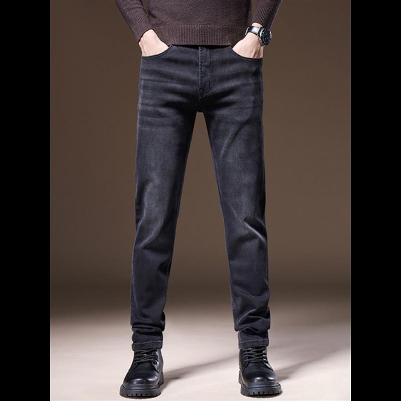 高端小直筒牛仔裤男款冬季