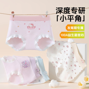 100A抗菌精梳棉果冻腰头儿童内裤 4条装 3691 鹿儿岛