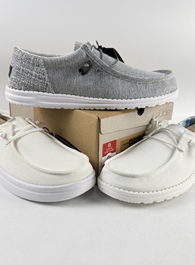 意大利外贸都德dude鞋懒人一脚蹬轻奢超轻养脚透气舒适时尚帆布鞋