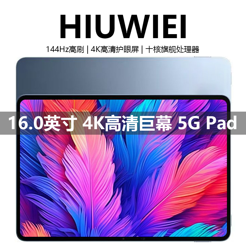 HIUWIEI 2025新款16英寸5G平板电脑学习游戏办公读谱琴谱4K全面屏